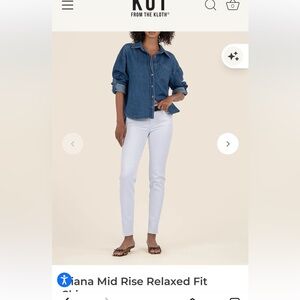 Kut from the Kloth White Diana Skinny Jeans 18 NWT